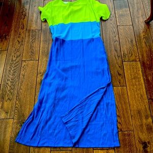 SALE! NWOT Vintage Diane Von Furstenberg Maxi Dress. Color Authority Color Block